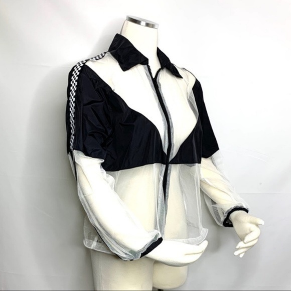 Mesh Windbreaker with Racing Stripe - Picture 5 of 7